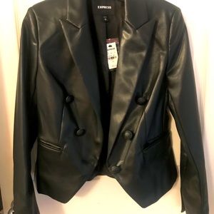 Express Faux Leather Blazer